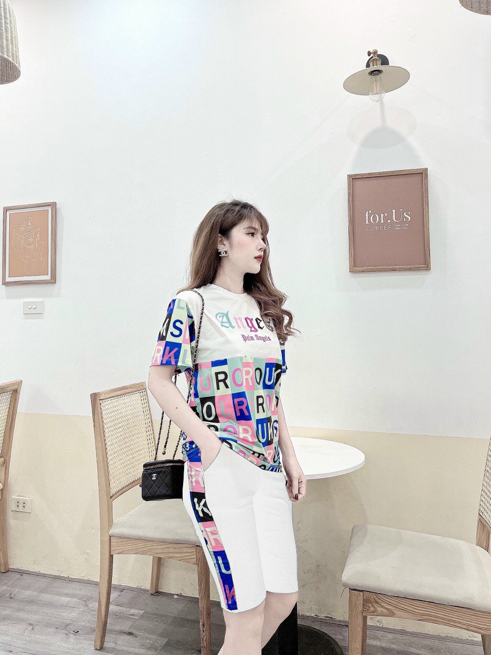 BỘ THỜI TRANG PHỐI HỌA TIẾT ANGEL THÊU SẮC MÀU - BTN405